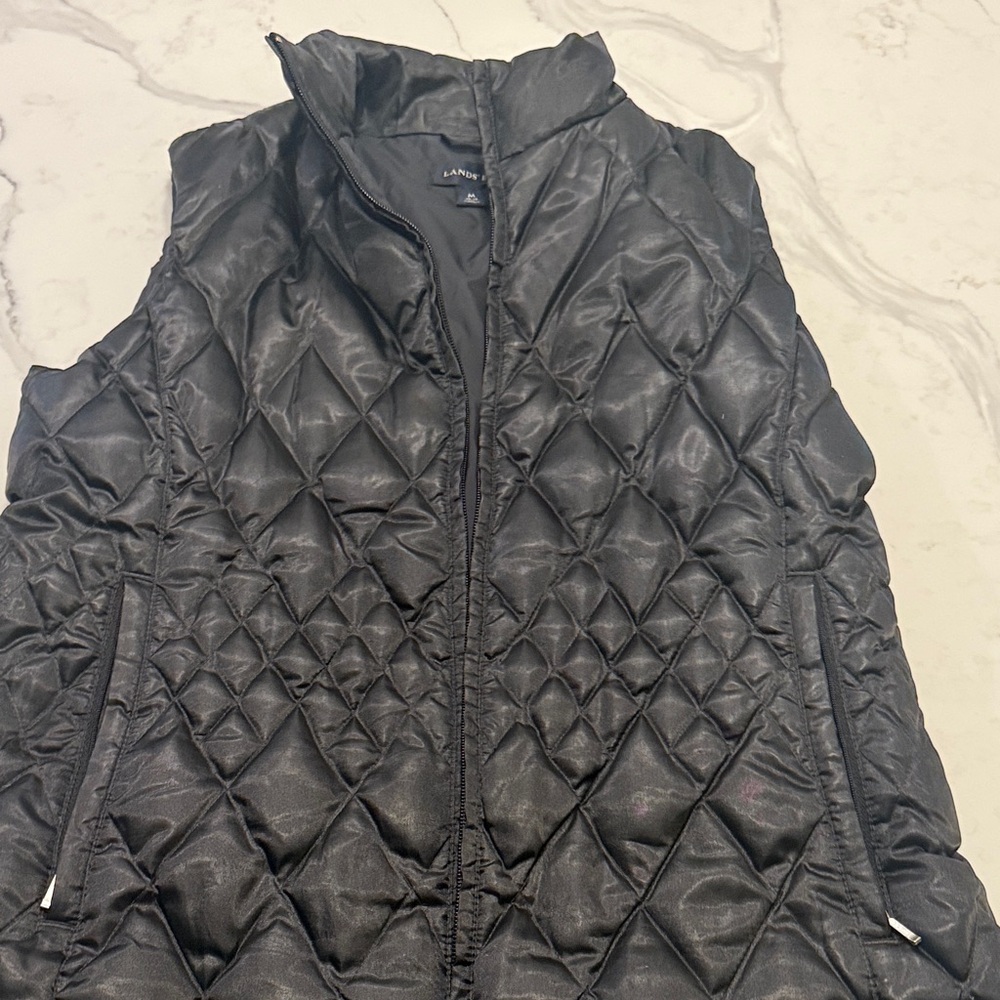 Lands’ End: Women's Black Quilted Vest